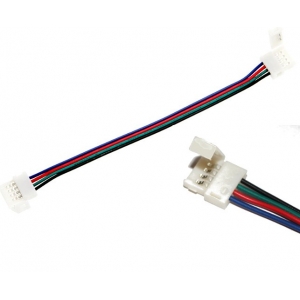 Konektor do taśm LED RGB  10mm z przewodem - łącznik