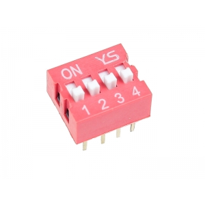 DIP Switch RoHS X 4 Czerwony  (2szt)