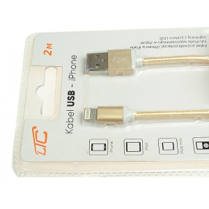 Przyłącze kabel USB -IPHONE 5 5S 6 6S LIGHTNING  (2m)