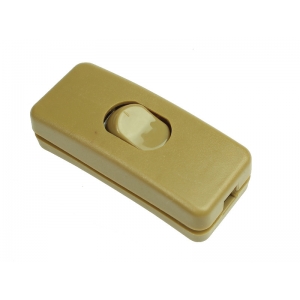 Włącznik przelotowy na kabel brązowy/złoty  PP11