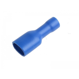 Konektor cały  izolowany żeński 6,3mm  niebieski (10szt)