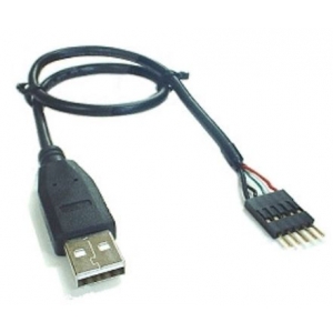 Wtyk USB TYP A  z przewodem z wtykiem 1x5PIN 30cm