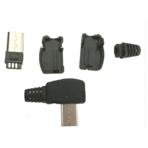 Wtyk micro USB typ B  5pin kabel kątowy
