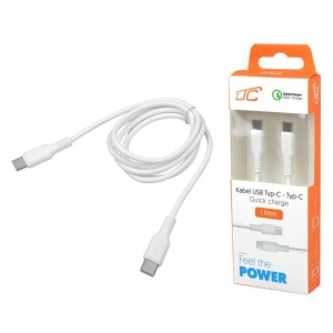 Przyłącze kabel USB typ C - USB typ C USB-C QUICK CHARGE 2,1A (1m)