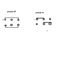 Przełącznik mini podwójny bistabilny 8x8  /494