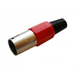 Wtyk XLR na kabel czerwony / 1099