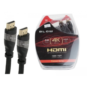 Przyłącze kabel HDMI-HDMI PREMIUM BLACK   ARC 4K (5m)