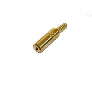 Gniazdo Jack 3.5mm STEREO na kabel złote