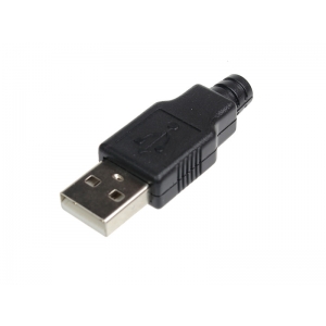 USB typ A wtyk na kabel z osłoną  (2 szt)   /256