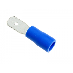 Konektor  izolowany męski 4,8mm  niebieski (10szt)