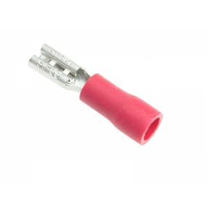 Konektor  izolowany żeński 2,8mm  czerwony (10szt)